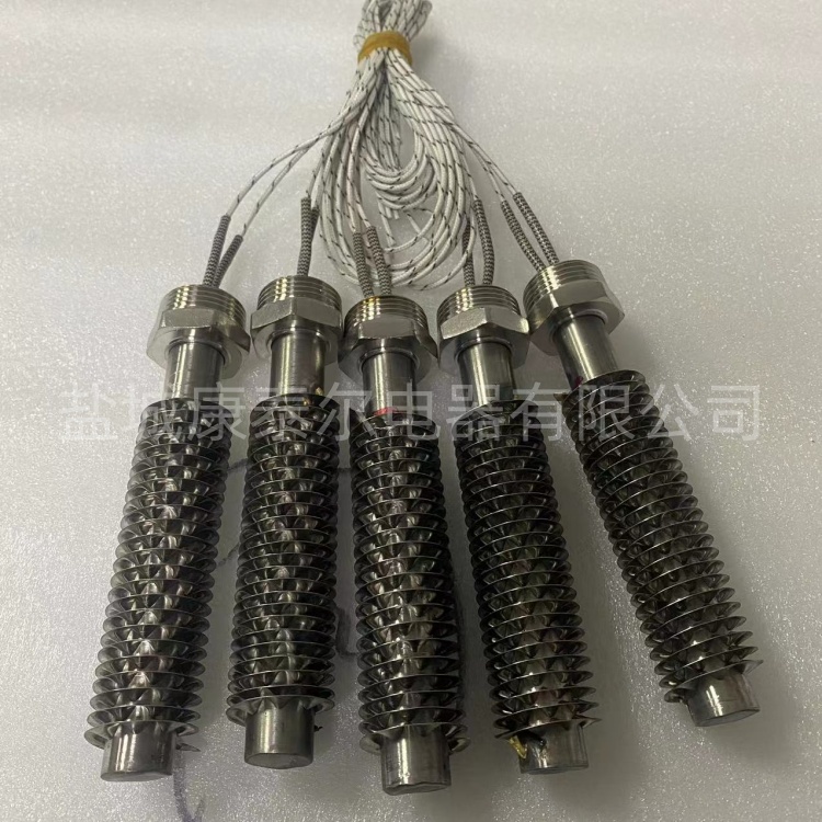 帶螺紋翅片單頭電熱管加熱棒加熱管